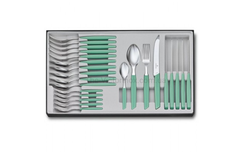 Кухонный набор Victorinox Swiss Modern Table Set 24шт с мятн. ручкой 6.9096.11W41.24