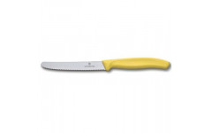 Кухонный нож Victorinox 6.7836.L118, 11 см., серрейтор, желтый