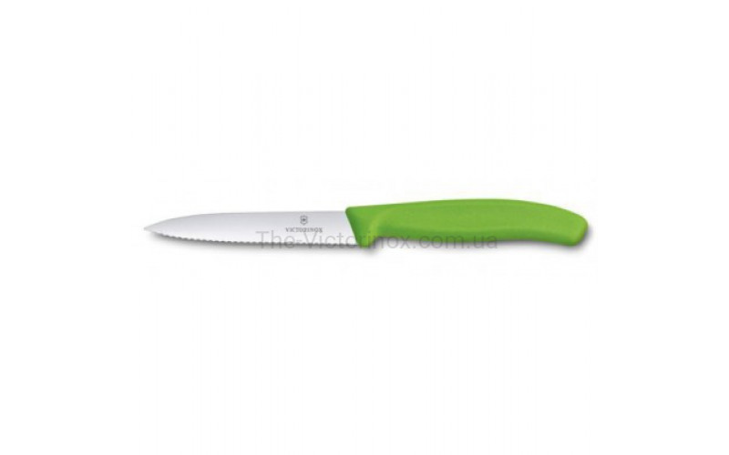 Кухонный нож Victorinox 6.7736.L4, 10 см., зеленый
